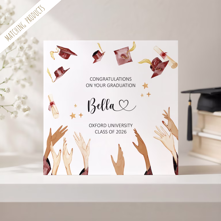 Personalised  Mortarboard Graduation Card