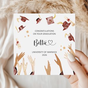 Personalised Mortarboard Graduation Card
