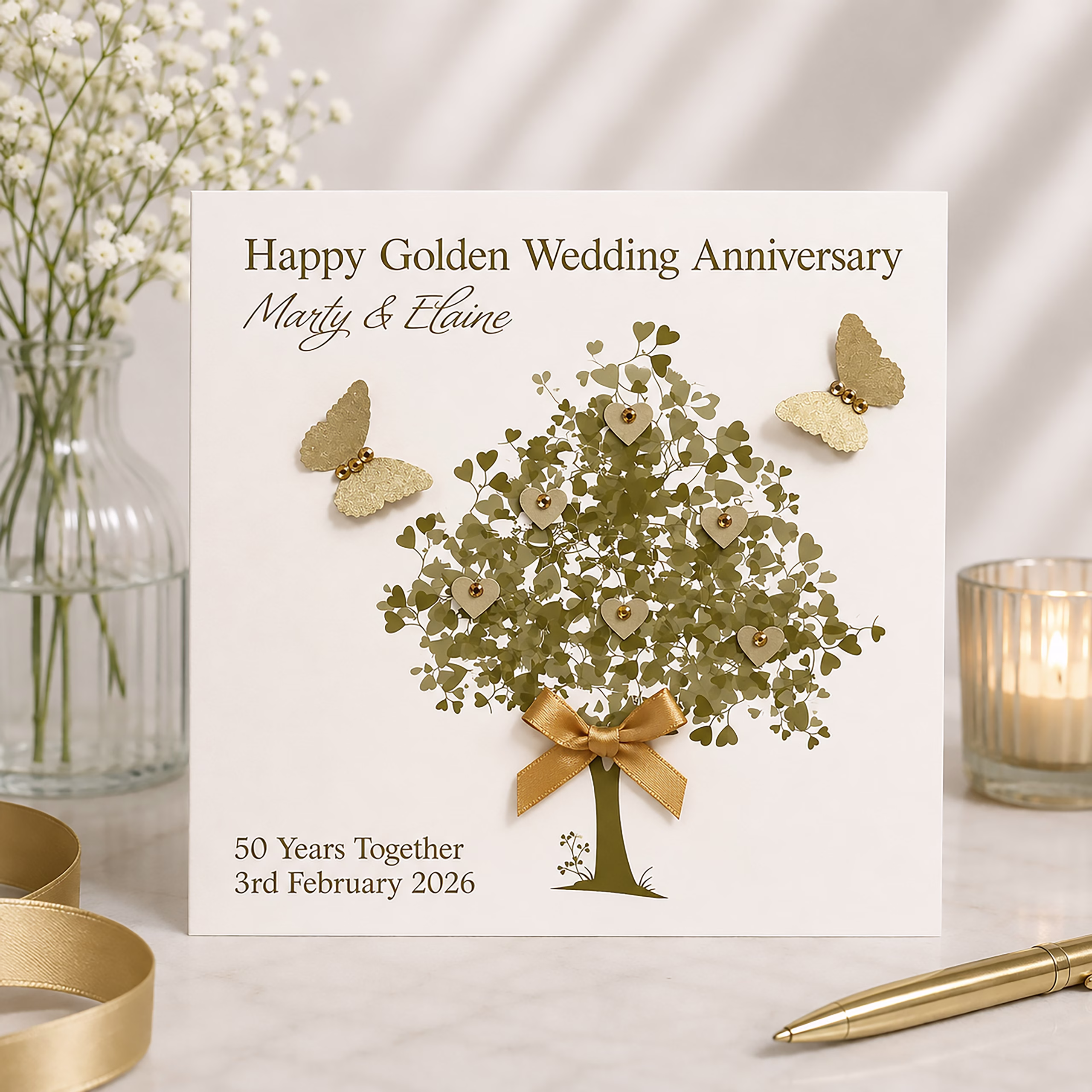 Golden Wedding Anniversary Card