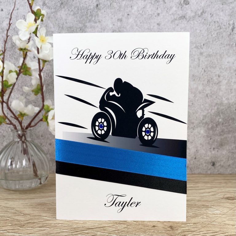 Handmade Birthday Card ‘Motorbike’