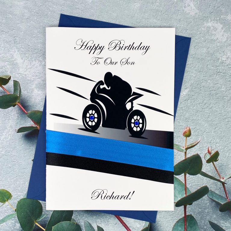 Handmade Birthday Card ‘Motorbike’