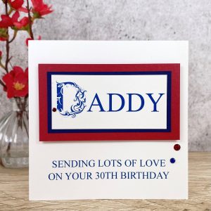 Handmade Birthday Card Daddy Square Card
