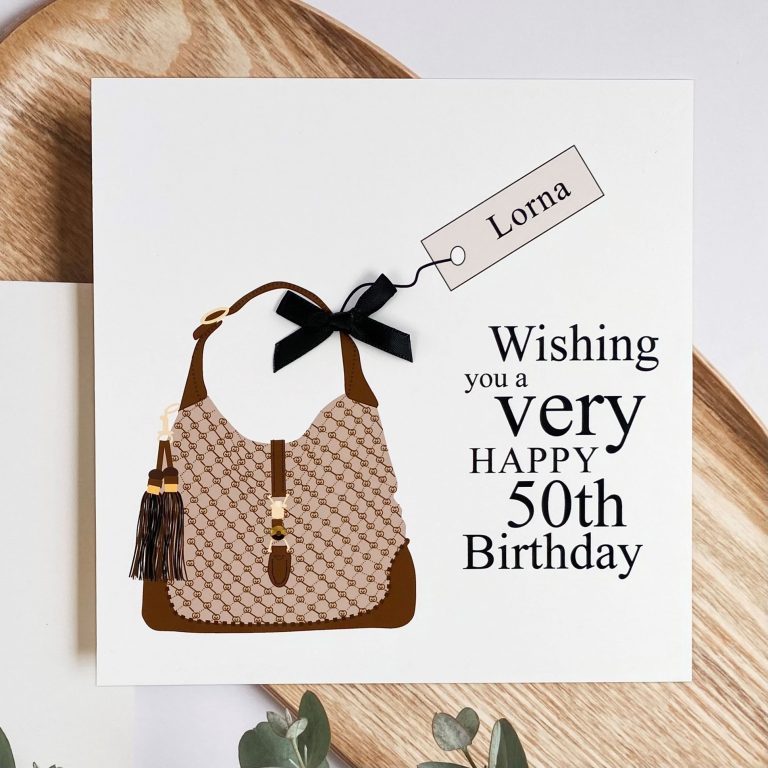 Handmade Birthday Card ‘Designer Handbag’