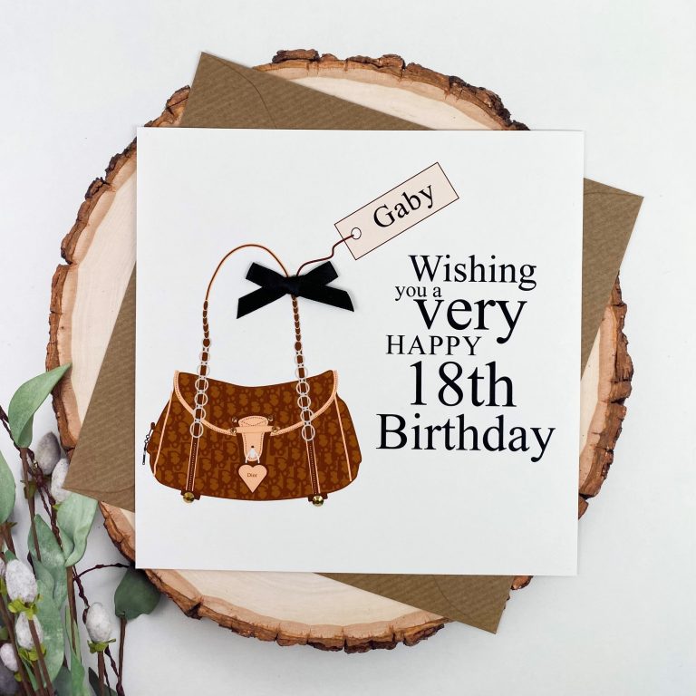 Handmade Birthday Card ‘Designer Bag’