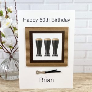 Handmade Birthday Card Guinness a5 Card