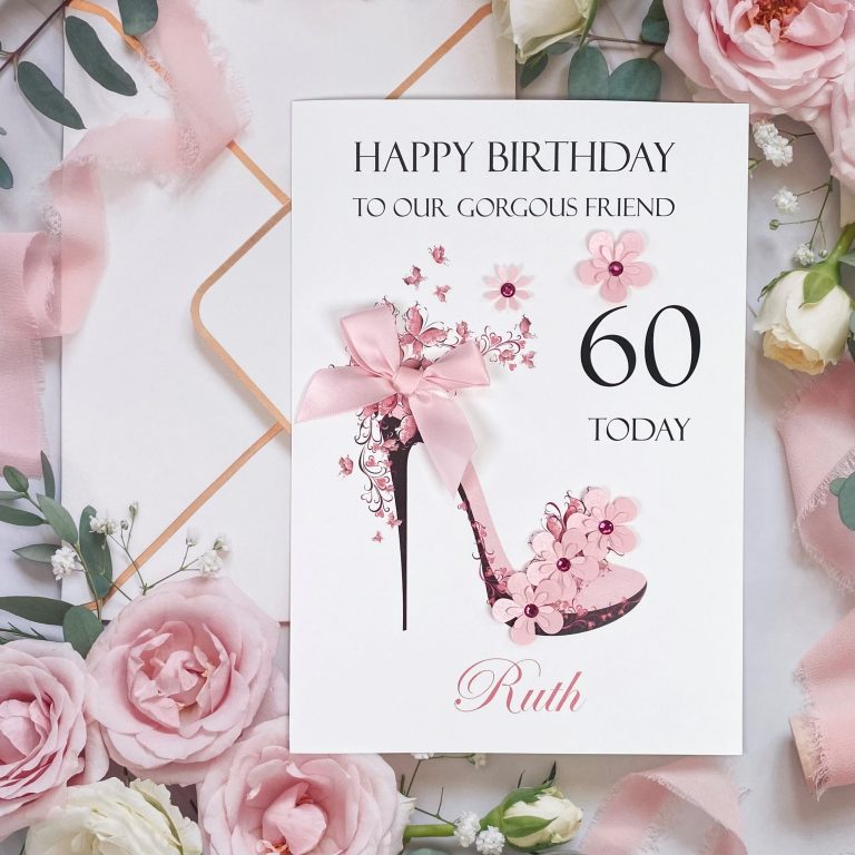 Handmade Birthday Card ‘Floral Shoe’