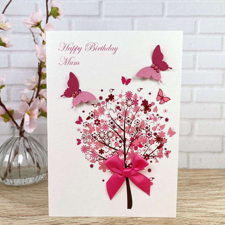Handmade Birthday Card ‘Flower Tree’