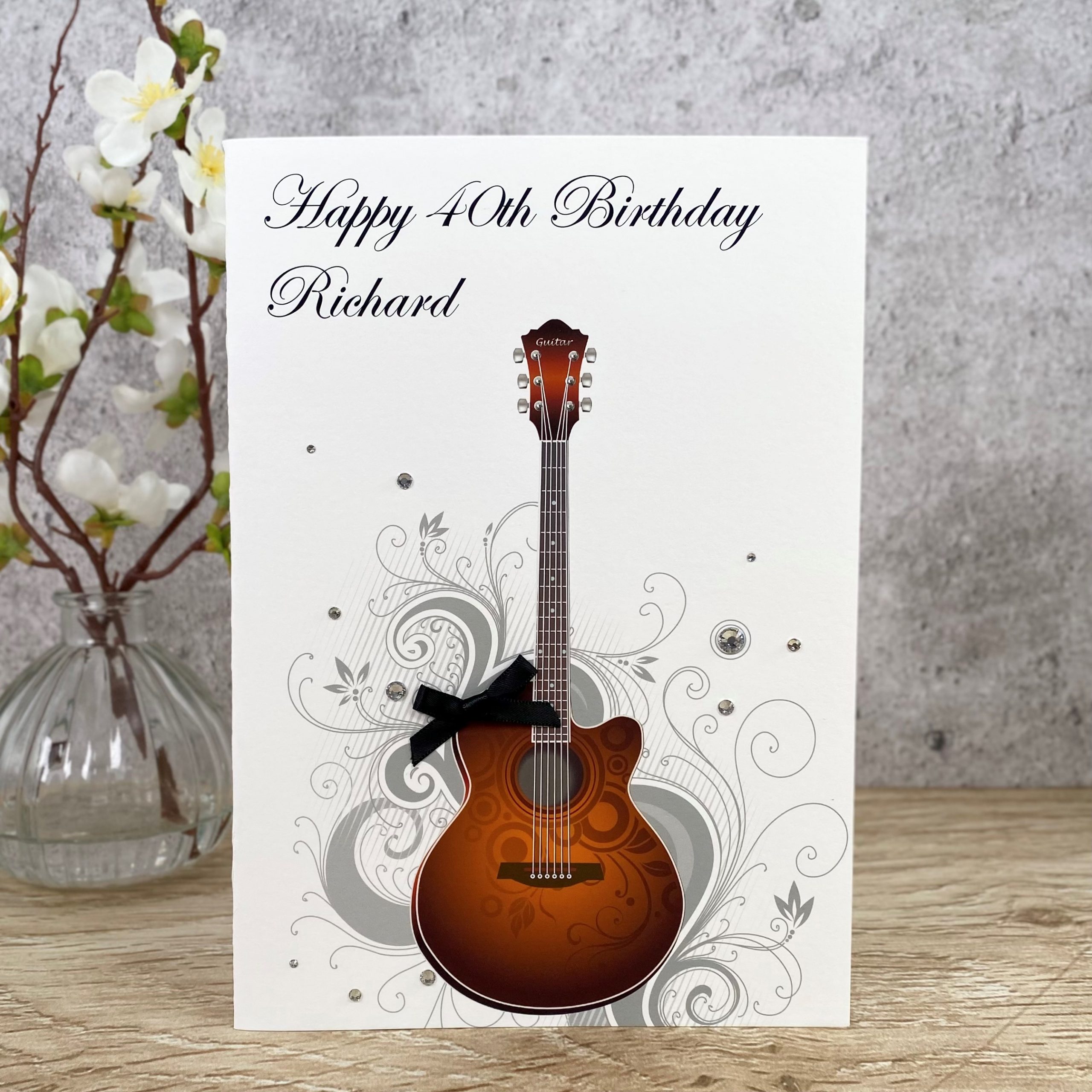 Handmade Birthday Card Spanish Guitar A5 Large Card