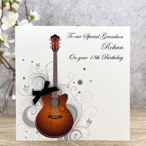 Handmade Birthday Card Spanish Guitar Square Card