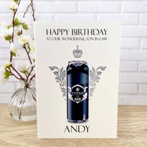Handmade Birthday Card Vintage Beer Can A5 Large Card