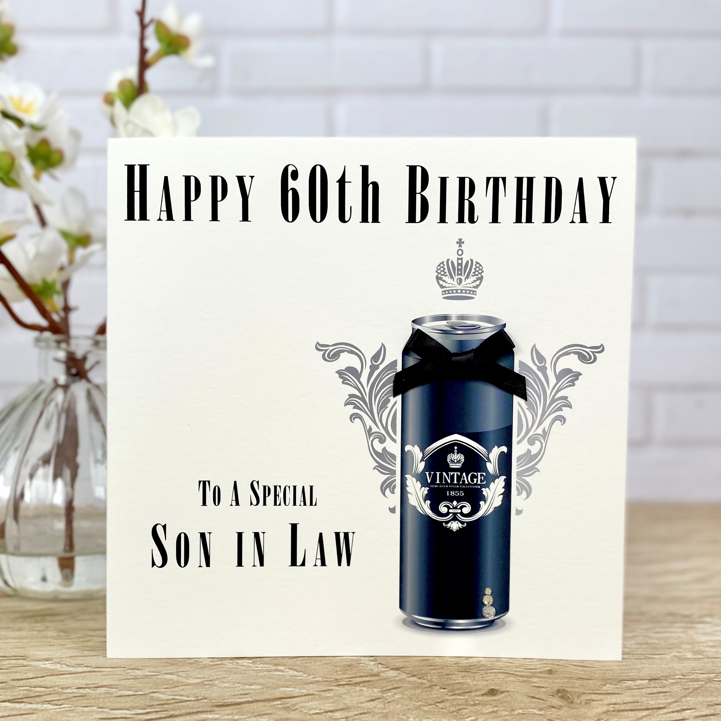 Handmade Birthday Card Vintage Beer Can
