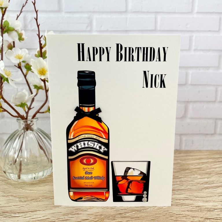 Handmade Birthday Card ‘Whisky’