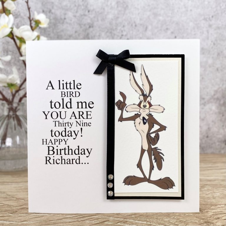 Handmade Birthday Card ‘Wile E. Coyote’