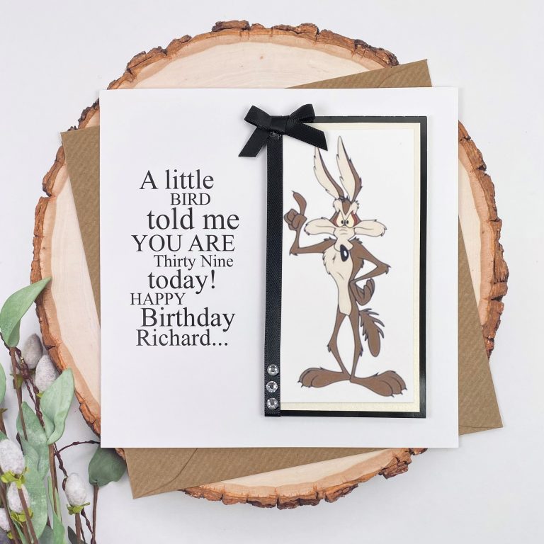 Handmade Birthday Card ‘Wile E. Coyote’