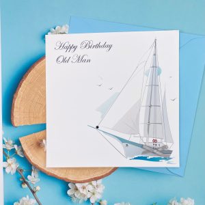 Handmade Birthday Sailing Boat Card Square Card
