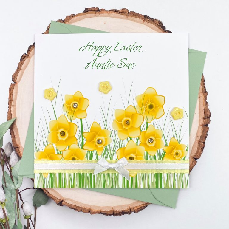 Handmade Easter Card ‘Daffodils’