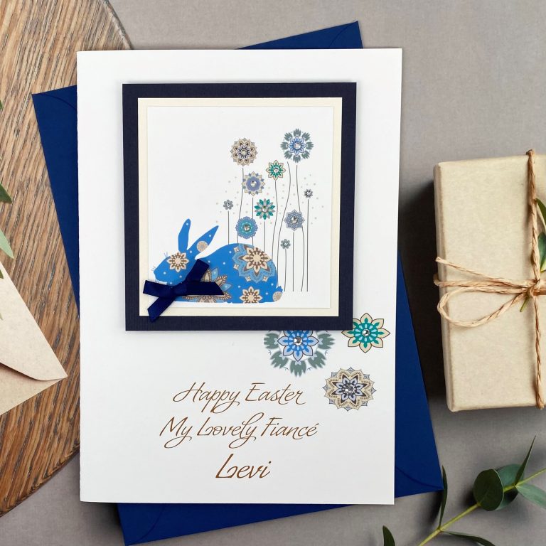 Handmade Easter Card ‘Floral Bunny’