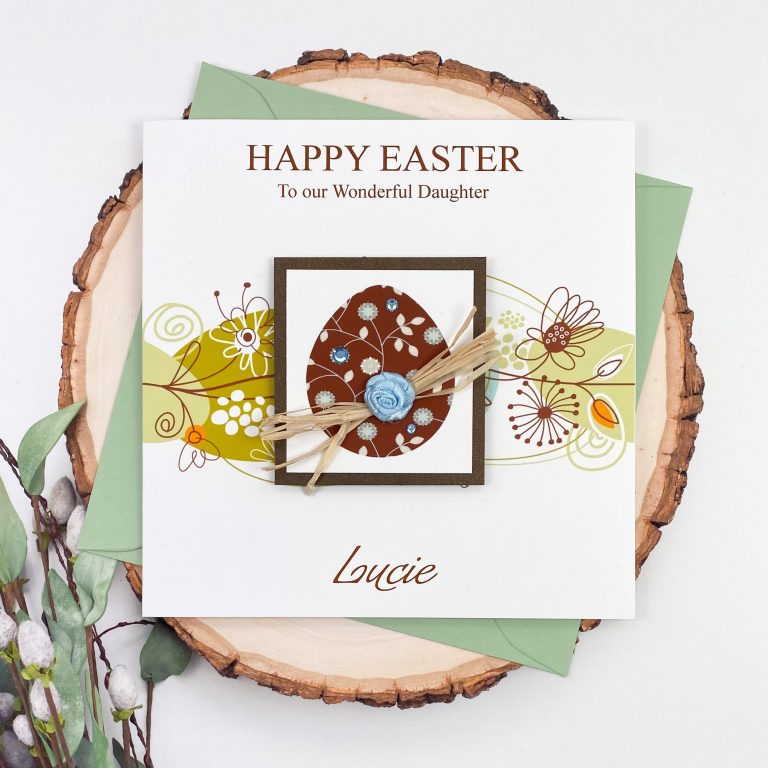Handmade Easter Card ‘Spring Chocolate Egg’