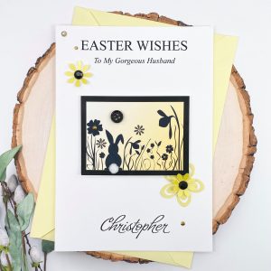 Handmade Easter Card Yellow Rabbit A5 Card