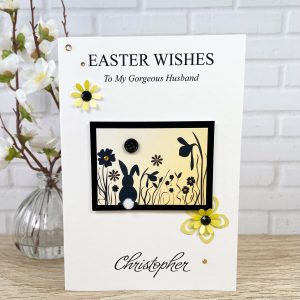Handmade Easter Card Yellow Rabbit A5 Card