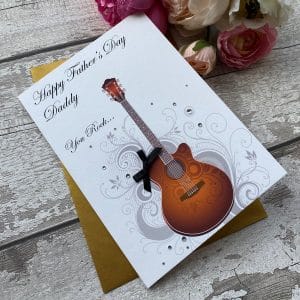 Handmade Father's Day Card Guitar