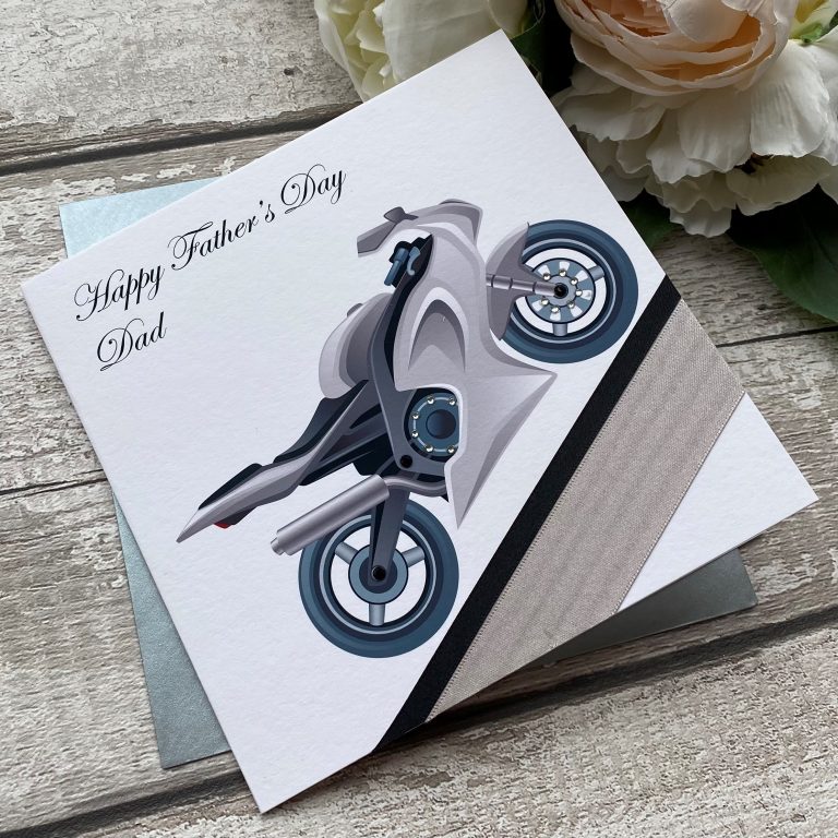 Handmade Father’s Day Card ‘Motor Bike’