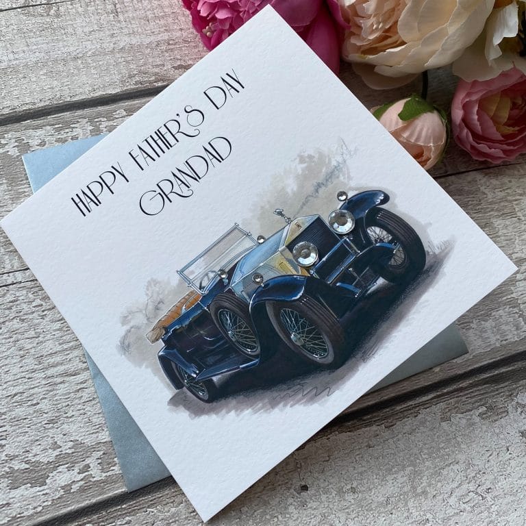 Handmade Father’s Day Card ‘Vintage Rolls Royce’