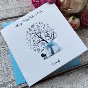 Handmade First Father's Day Card Pram