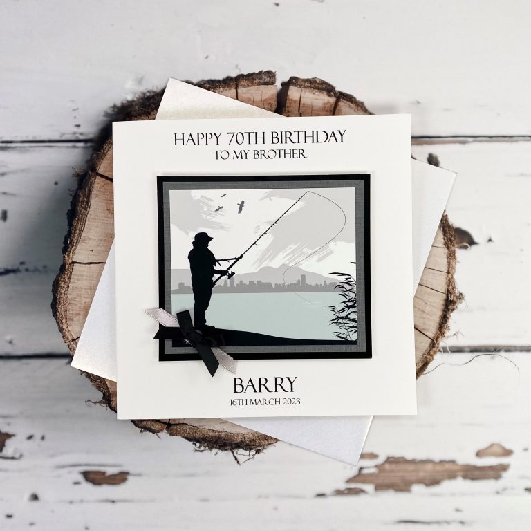 Handmade Birthday Card ‘Fishing’