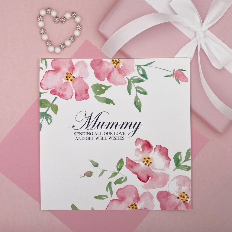 Handmade Get Well Card ‘Wild Roses’