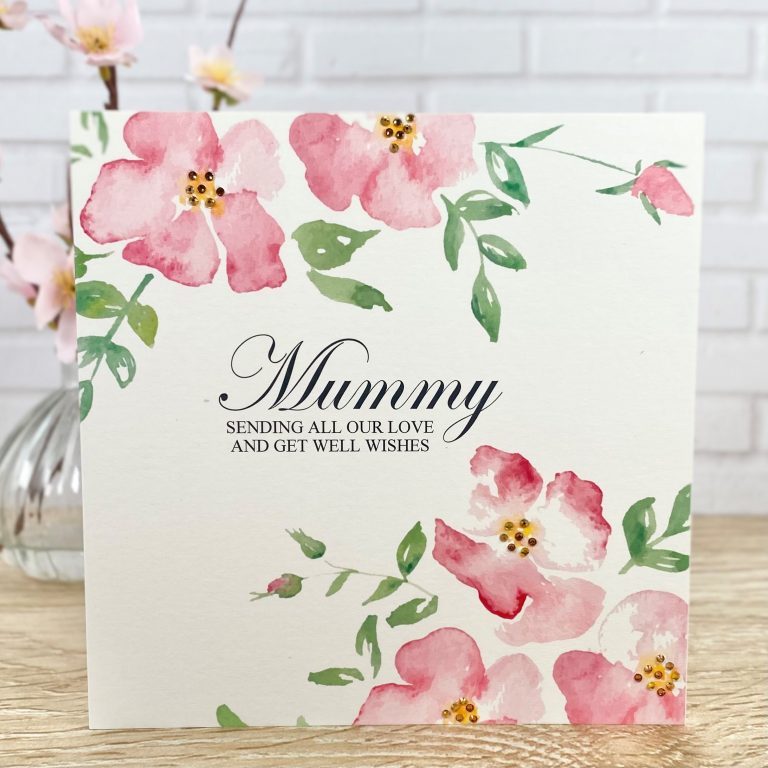 Handmade Get Well Card ‘Wild Roses’