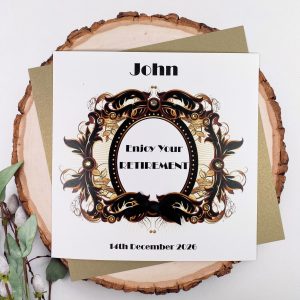 Handmade Gold Scroll Retirement Card Card