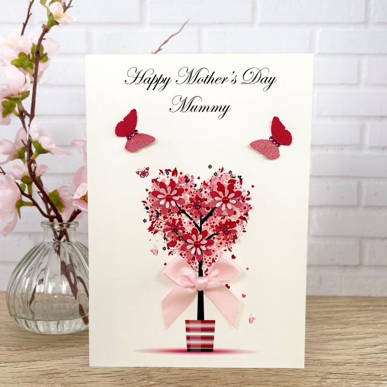 Handmade Mother’s Day Card ‘Floral Heart Tree’