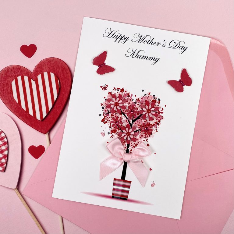 Handmade Mother’s Day Card ‘Floral Heart Tree’