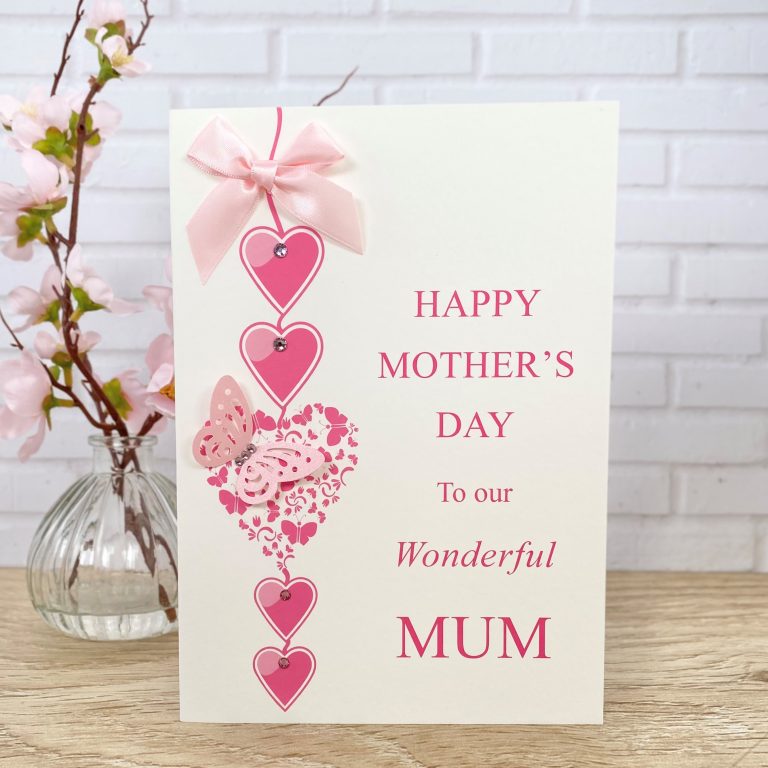 Handmade Mother’s Day Card ‘Heart Chain’