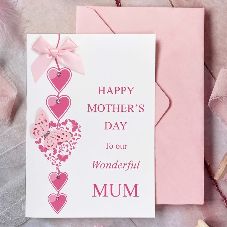 Handmade Mother’s Day Card ‘Heart Chain’