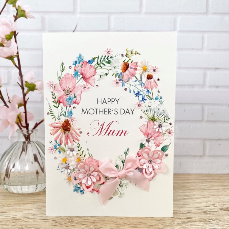 Handmade Mother’s Day Card ‘Pink Florals’
