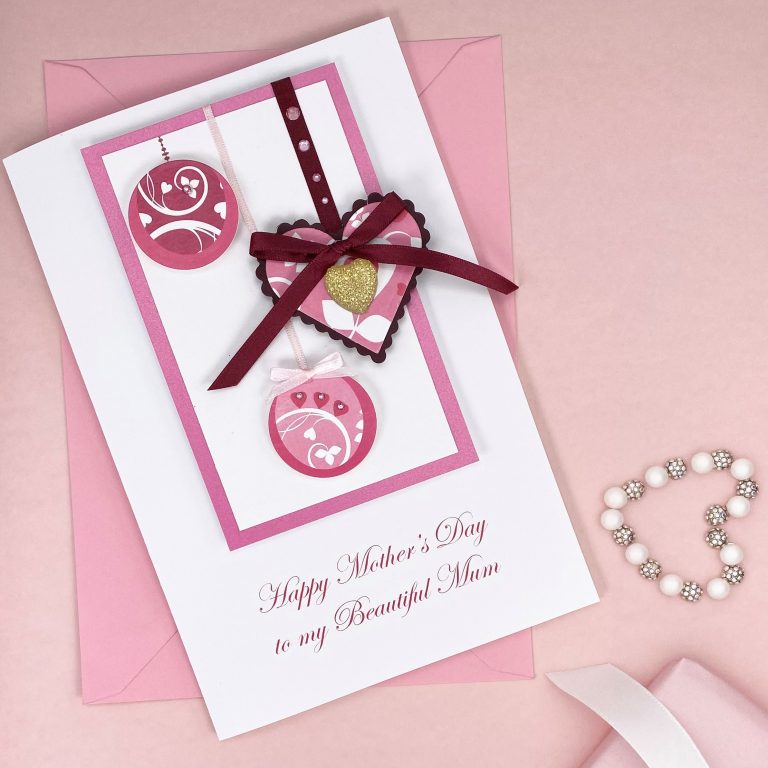 Luxury Handmade Mother’s Day Card ‘Heart Bauble’