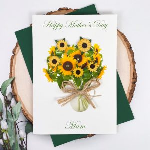 Handmade Mother's Day Card Sunflowers A5 Large Card