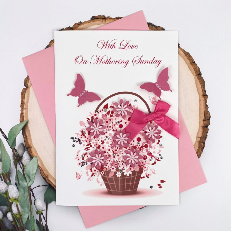 Handmade Mother’s Day Card ‘Floral Basket’