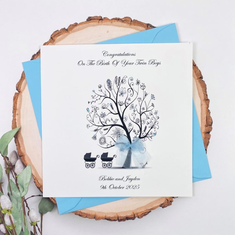 Handmade New Baby Card “Twins, Triplets or Quads”