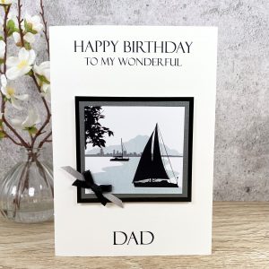 Handmade Personalised Birthday Card Sailing A5 Large Card