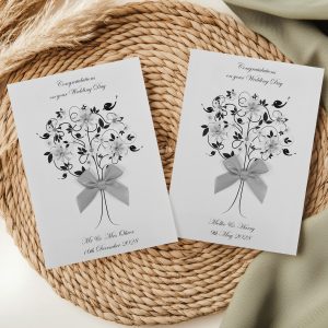 Handmade Personalised Love Bird Wedding Card