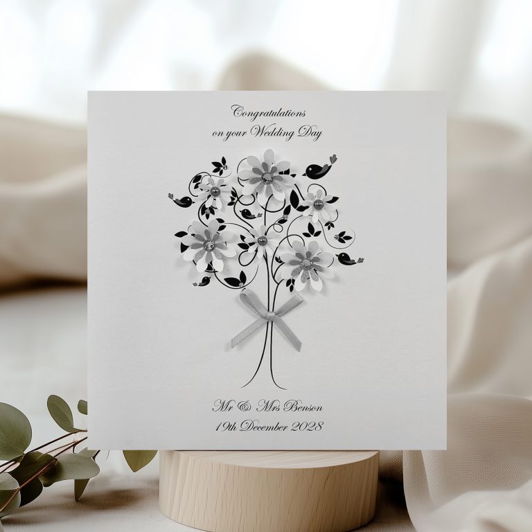 Handmade Personalised Wedding Card ‘Love Bird’
