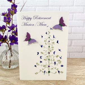 Handmade Retirement Card Bird Tree A5 Large Cards