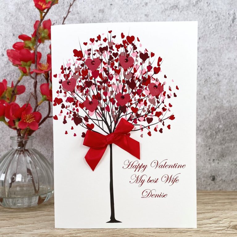 Handmade Valentines Card “Heart Filled Tree”