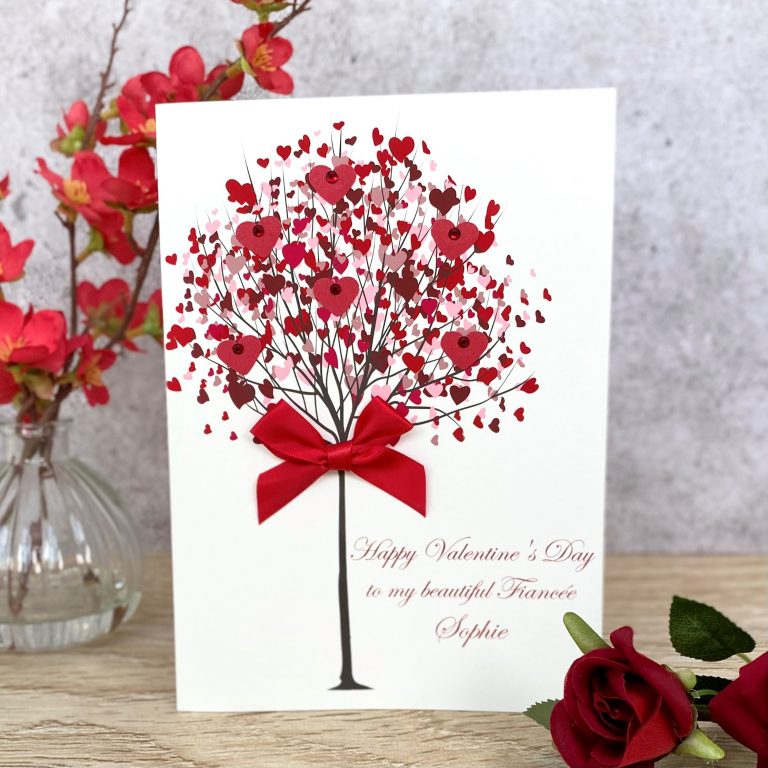 Handmade Valentines Card “Heart Filled Tree”