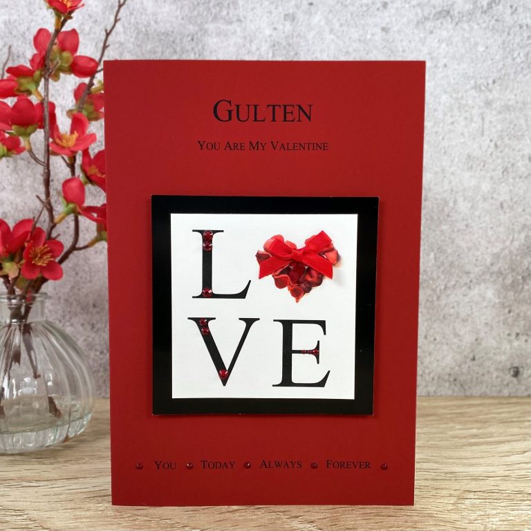 Luxury Handmade Valentines Card “Love Petal Heart”