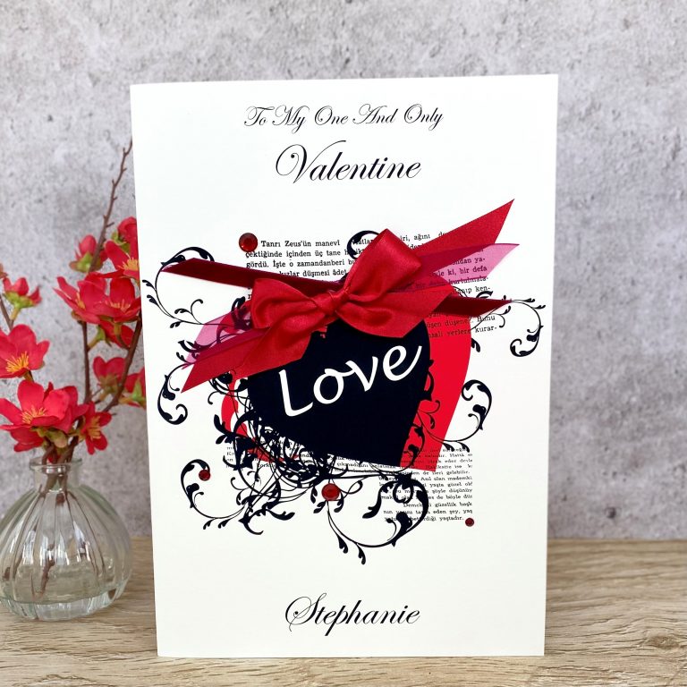 Handmade Valentines Card “Vintage Heart”