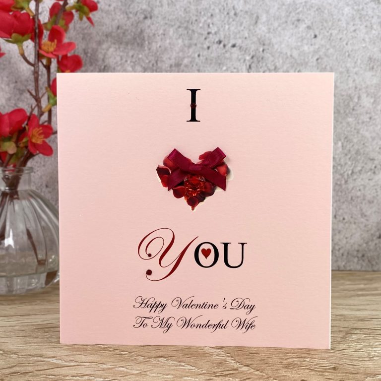 Handmade Valentines Card ‘I Love You’